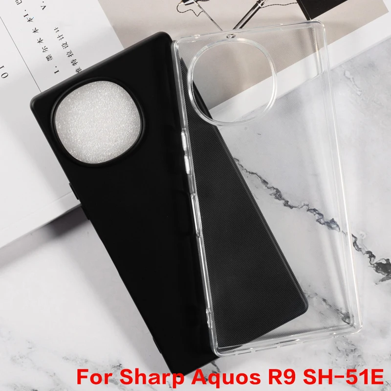 Ultra-thin Clear Phone Case For Sharp Aquos R9 Case Silicone Capa Soft TPU Cover For Funda Sharp AquosR9 R 9 SH-51E Bumper Shell