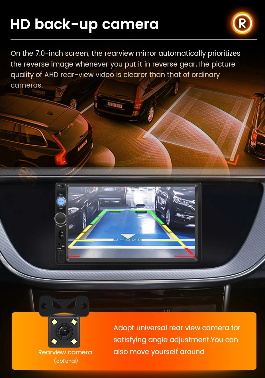 MEKEDE 2 Din Autoradio Universal Autoradio Multimedia MP5 Player 2DIN Carplay Android Auto Stereo USB 7 zoll Touchscreen audio – Detail 16