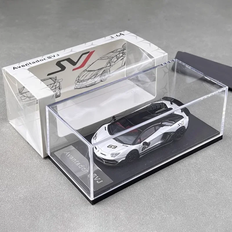 RM 1/64 Lamborghini Aventador LP770-4 SVJ # 63 ของเล่นโลหะผสมมอเตอร์โมเดลโลหะDiecastของขวัญ