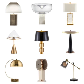 Simple atmosphere creative Nordic customizable desk lamp fashion model room bedroom bedside decorative desk lamp
