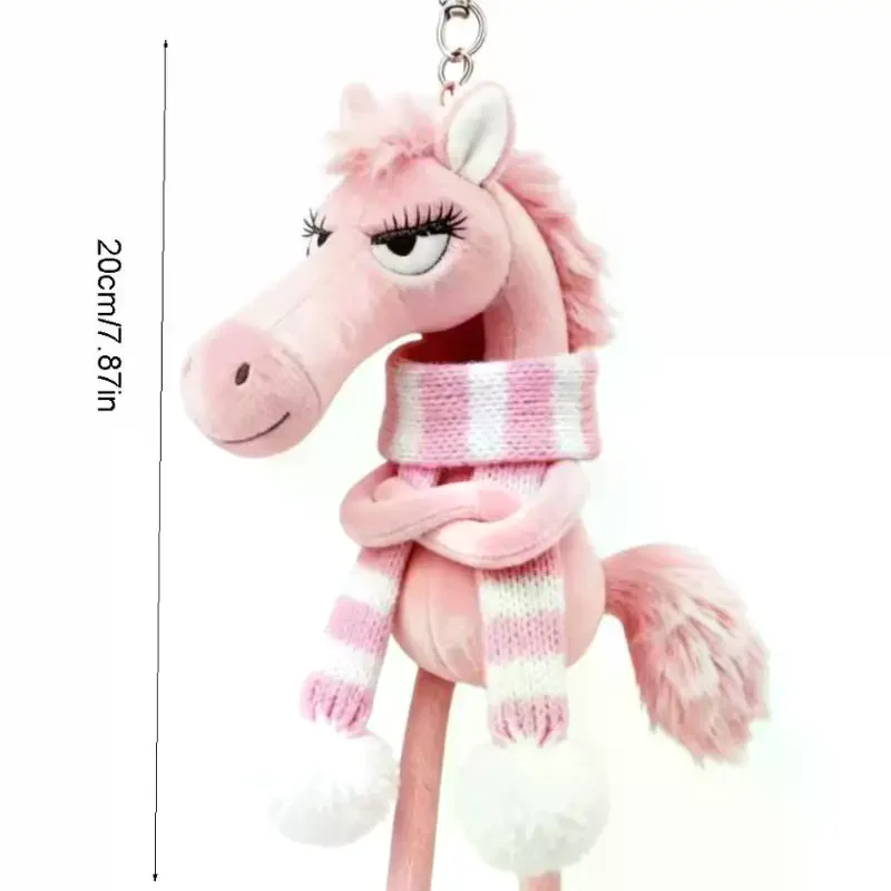 Muñeco de peluche, mascota de Año Nuevo del caballo, juguete de Pony de peluche, mochila, accesorios colgantes, llavero de caballo de dibujos animados, novedad de 2026