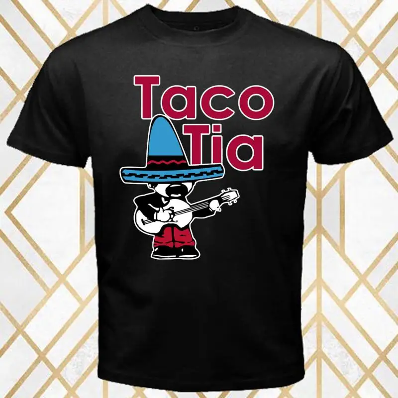 Мужская черная футболка Taco Tia Fast Food Restaurant San Bernardi, размер S 3XL Мужская черная футболка Taco Tia Fast Food Restaurant San Bernardi, размер S 3XL