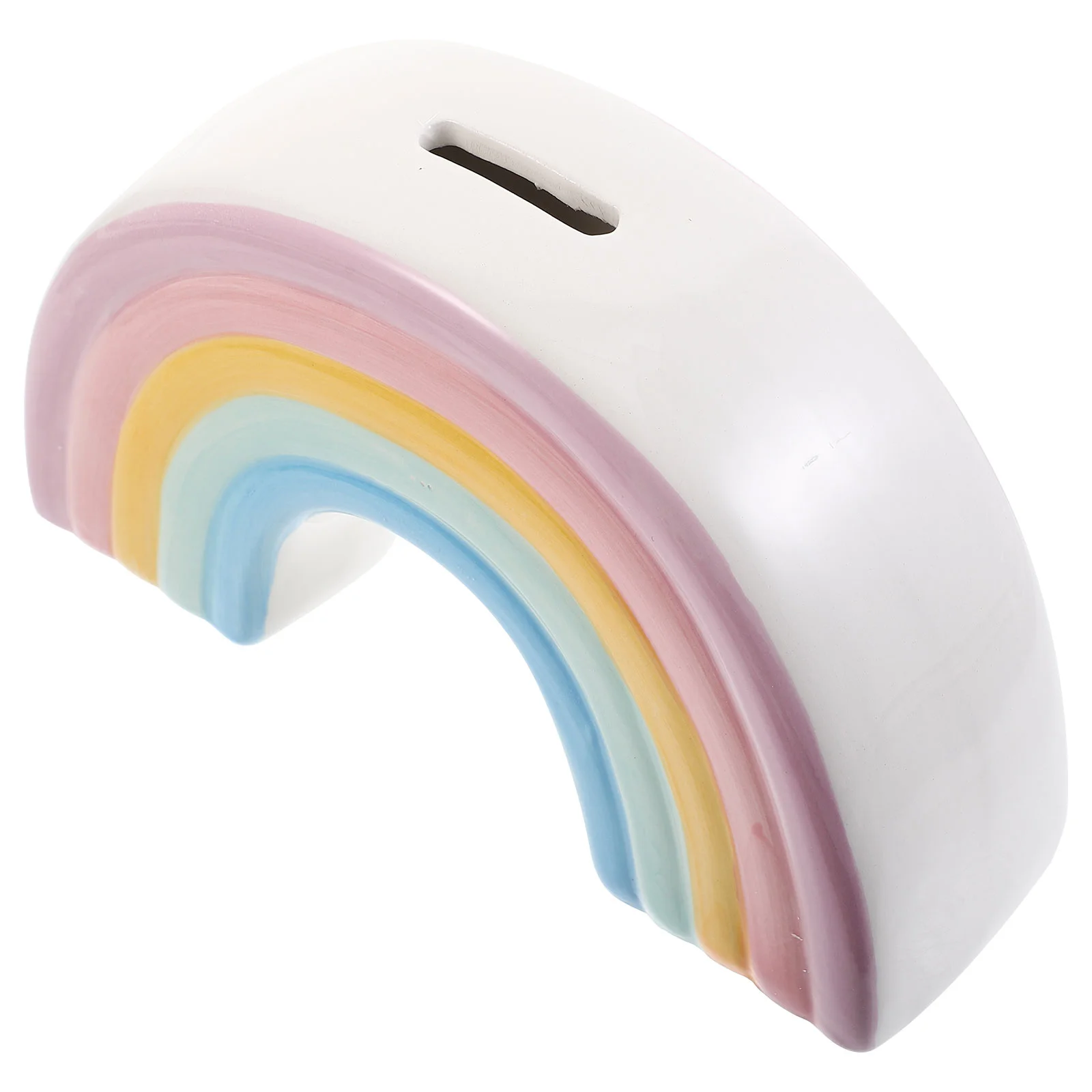 무지개 돼지 저금통 절약 냄비 돈 어린이 장난감 작은 변경 컨테이너 모양 선물 홈 장식 만화 동전