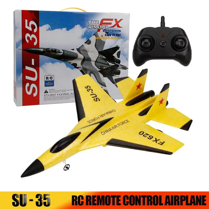 1 Foam Fx620 Remote Control Glider Fixed Wing Su Su35 Fighter Jet Electric Model Toy Plane Free Of Assembly