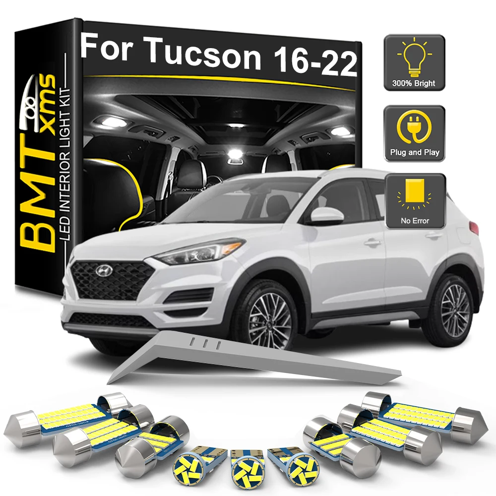 BMTxms 4/8/12Pcs For Hyundai Tucson 2016 2017 2018 2019 2020 2021 2022 Car Light Bulb Kit Vehicle Indoor Trunk Interior LED lamp