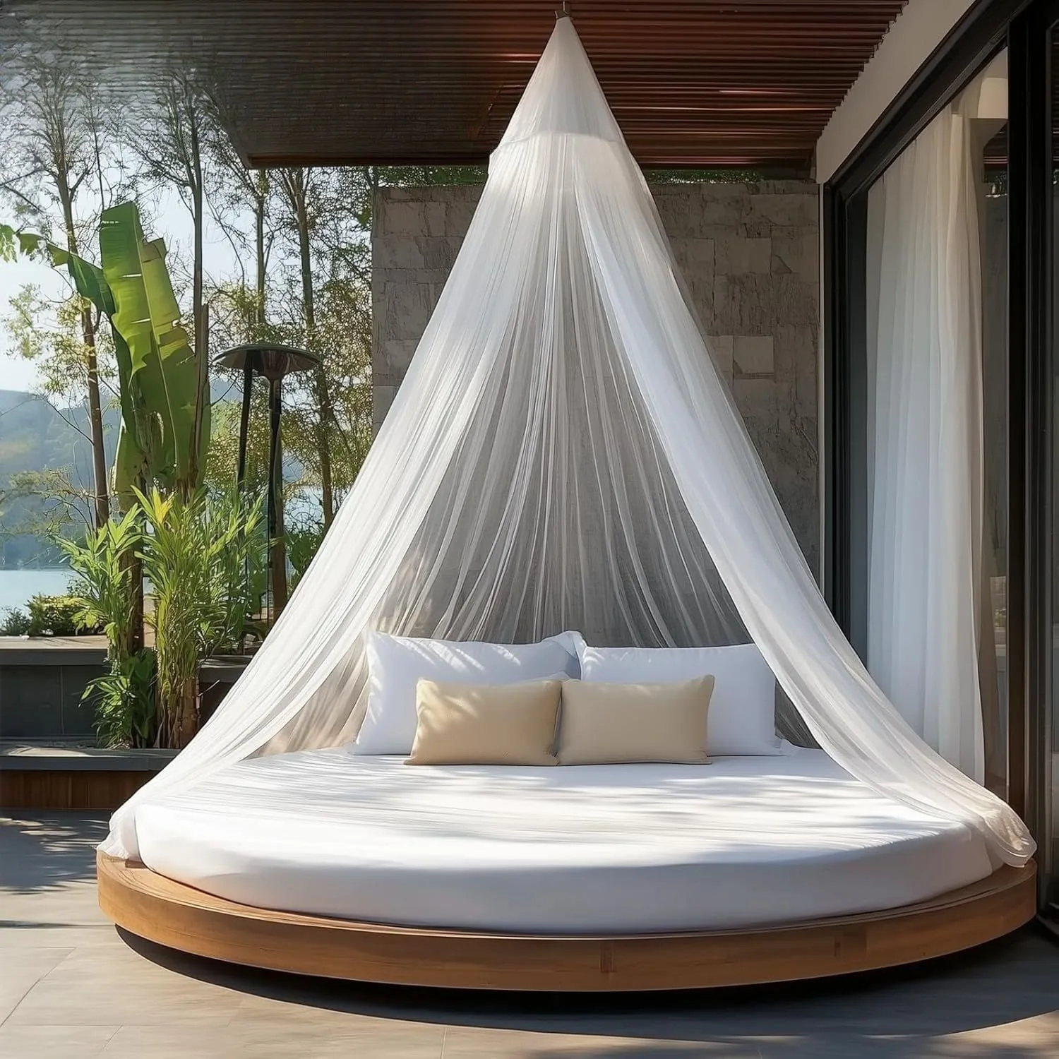 Sommer-Hängekuppel-Moskitonetz, Moskitoschutzgaze für Zuhause, Outdoor und Camping, Höhe 220 cm – Detail 14