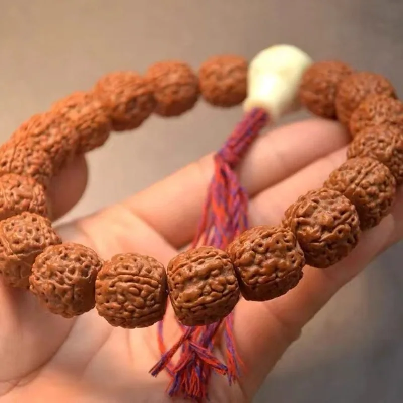 Muscle and Coiled Dragon Pattern Five Petal Vajra Bodhi Hand Held Mala High Density Eighteen Beads Collectible Meditation Gift