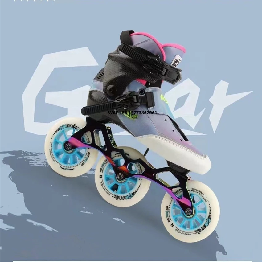 

Роликовые коньки из ультрауглеродного волокна для взрослых, городской слалом, 3 и 4 колеса