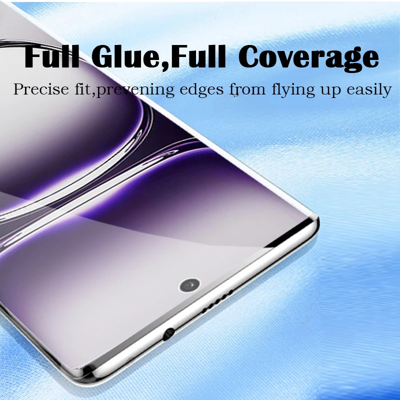 3D Curved Tempered Glass For Oppo Reno 12 11 10 9 8T 5G Screen Protectors For Oppo A1 A2 F27 Pro Plus Full Glue Protective Film