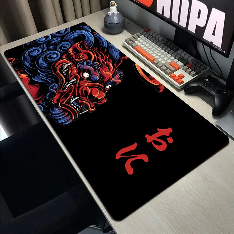 Mousepad Besar Naga Cina Mouse Pad Laptop Gamer Komputer Desktop Mousepad Meja Laptop Besar Tikar Antiselip Tahan Air