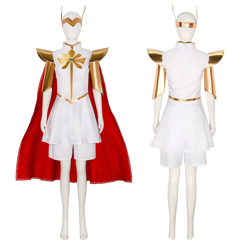 Anime Principessa del Potere She-Ra Vestito Cosplay Mantello Costume Adora Principessa Combatte Donne Ragazze Uniforme Set di Travestimento di Halloween