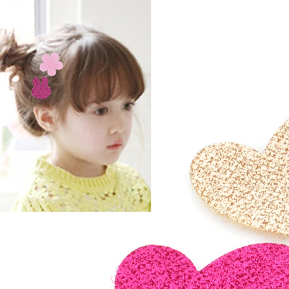 

24Pcs Heart Hair Fixed Fringe Stickers Plastic Traceless Bang Holders Easy on Off Hair Fringe Grippers for Makeup Facial
