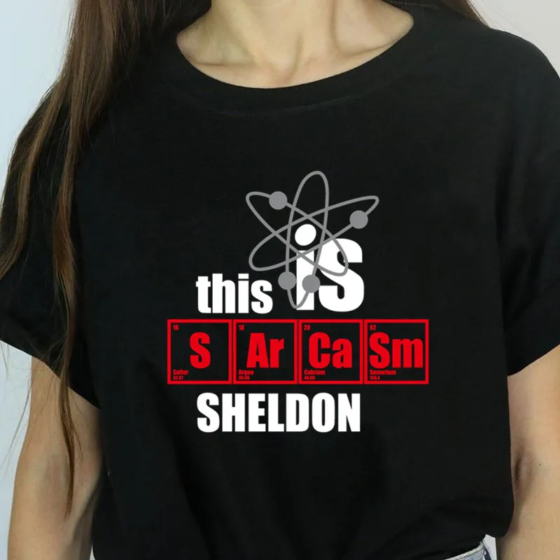 Women The Big Bang Theory Graphic Tee Shirt Femme Funny Harajuku This Is Sheldon T Shirt Korean Tops Kawaii Streetwear Gift