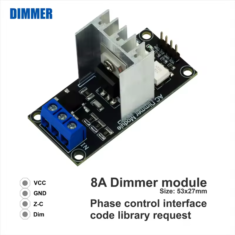 AC Light lamp dimming and motor Dimmer Module, 1 Channel, 3.3V/5V logic, AC 50/60hz, 220V/110V - 600V - Image 6