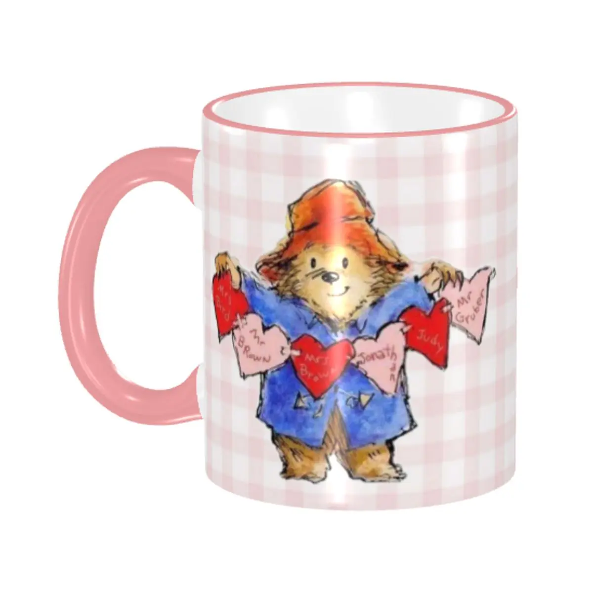 

Customized P-Paddingtons Cute Bear Mug Cartoon Plush Doll Pattern Ceramic Coffee Mug Creative Gift