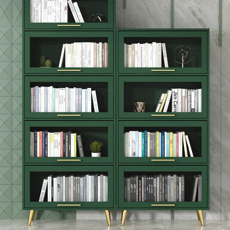 Magazine Metal Storage Bookcases Glass Cabinet Living Room Display Nordic Bookcases Living Room Libreria Home Furniture