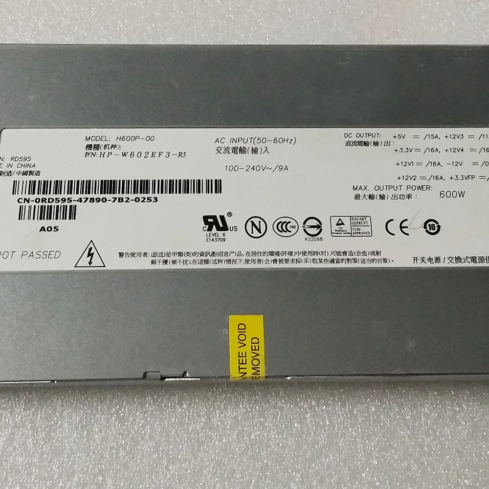 

H600P-00 для серверного блока питания DELL PowerEdge SC1435 600 Вт RD595 0RD595
