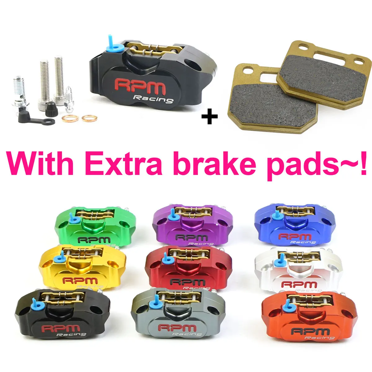 RPM Motorcycle Hydraulic Brake Caliper With Brake Pads for Scooter Yamaha Aerox Nitro RSZ JOG 50rr BWS Zuma honda dio Pit bike