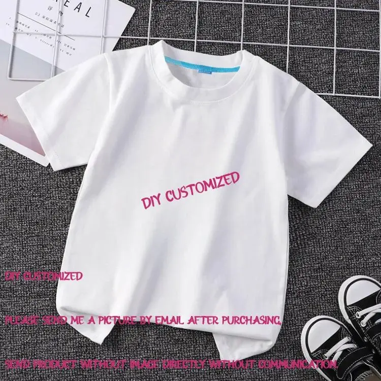 

Diy Your Own Design Print Pattern Customize Summer Short Sleeve O Neck Solid Color kids Tops Fashion T-Shirts Girl Boy t shirt