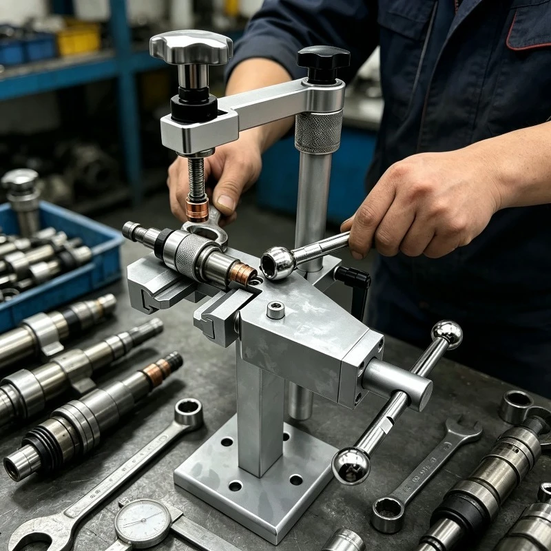 Universal Injector Disassembly Stand Fuel Nozzle Fixing Bracket Auto Diesel Injector Removal Tool for Fuel Injector Workshop