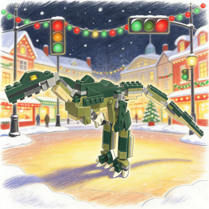 173 pièces MOC Allosaurus Anax 1 Creator 3 Modèles de blocs de construction Jouet d'architecture DIY Idée Cadeau de Noël créatif Briques éducatives