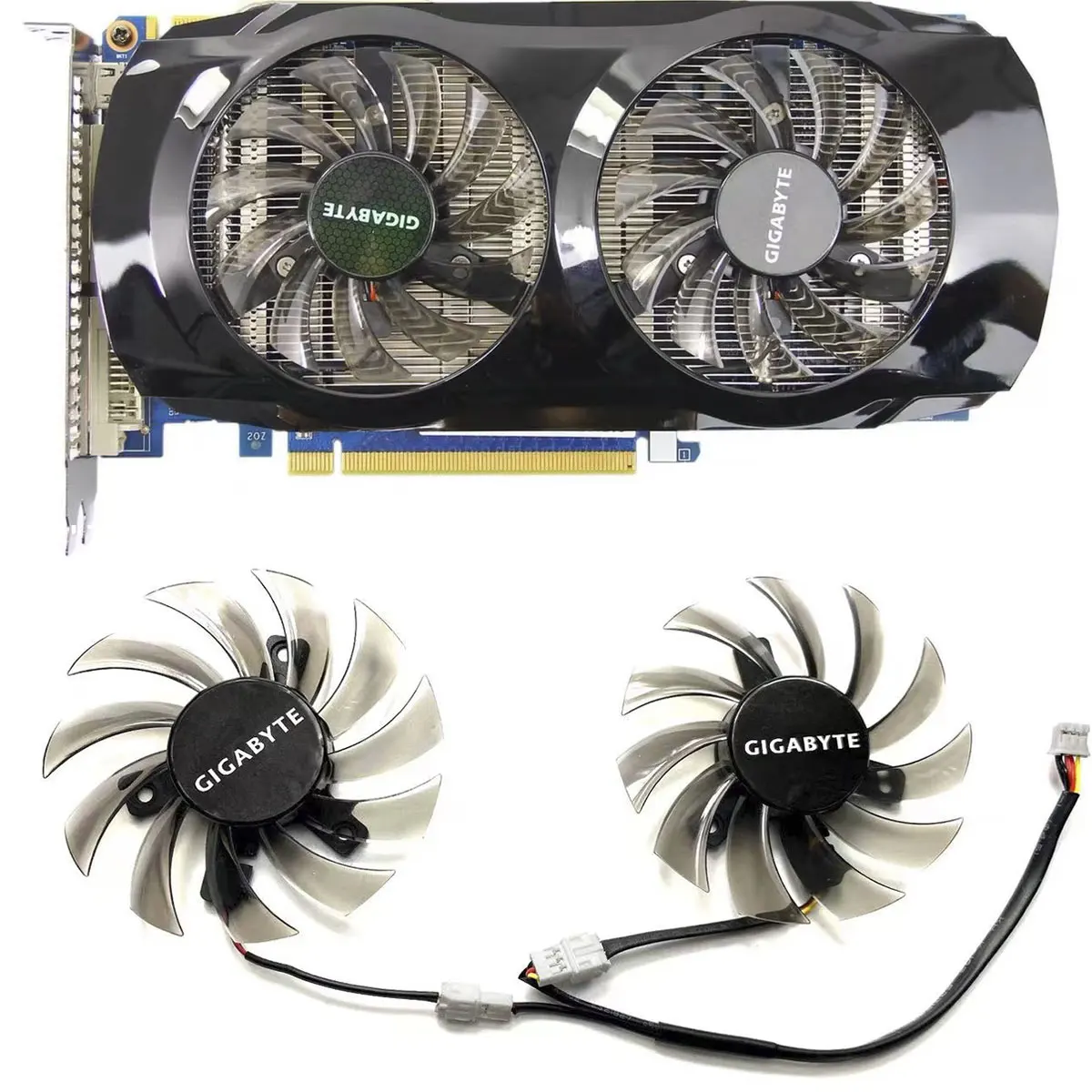 Nowy 75MM 3PIN PLD08010S12H T 128010 Wentylator GPU SM GV-N460OC do kart graficznych Gigabyte GTX 460 465 560 Ti 580 650 750 Ti
