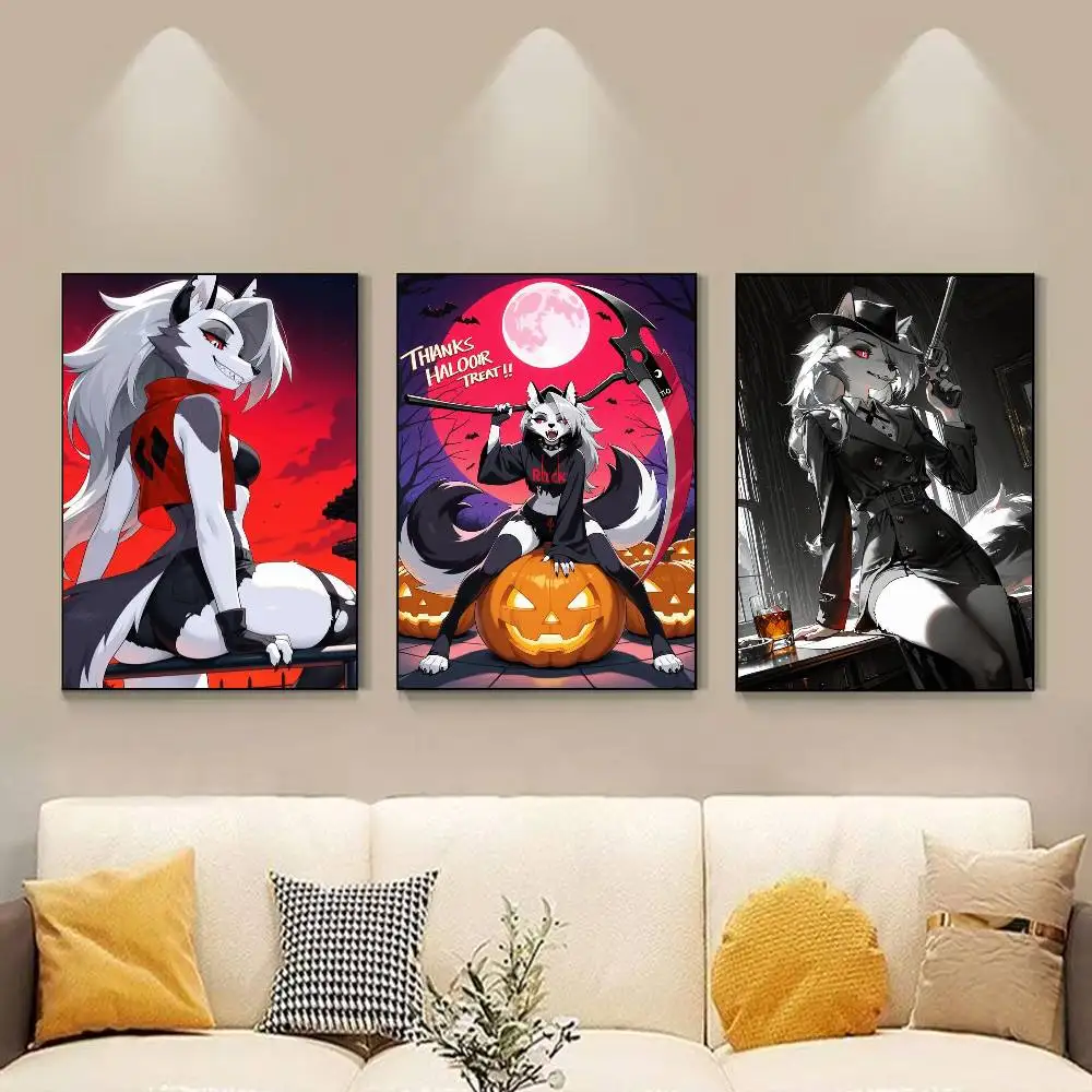 Helluva Boss L-Loona Poster Versatile HD Waterproof Wall Art Self-Adhesive Decor for Any Space Ideal Gift