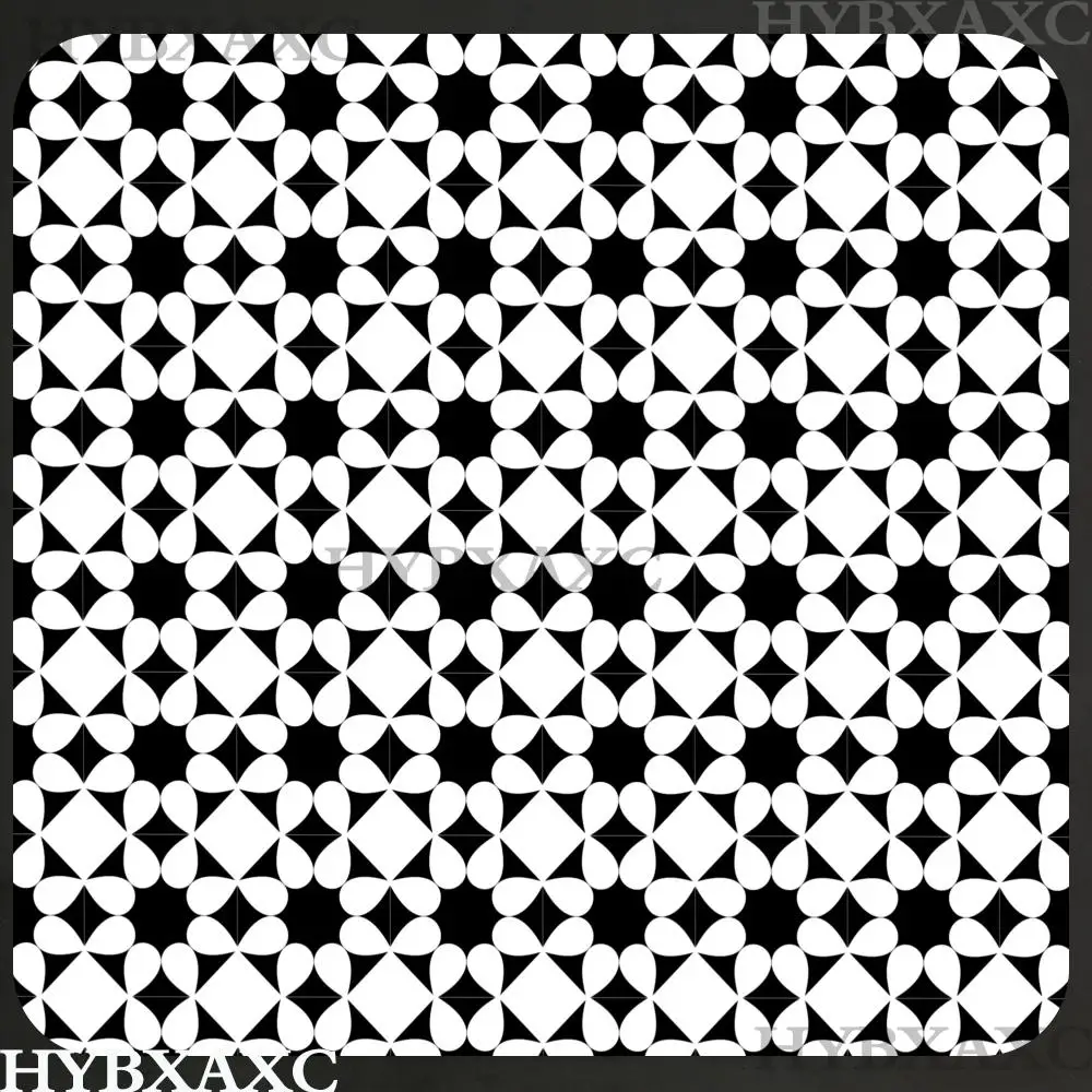 HYBXAXC Black White Geometric Mouse Pad, Modern Minimalist Large Gaming Mouse Pad, Non-Slip Office Desk for Home Office Decor