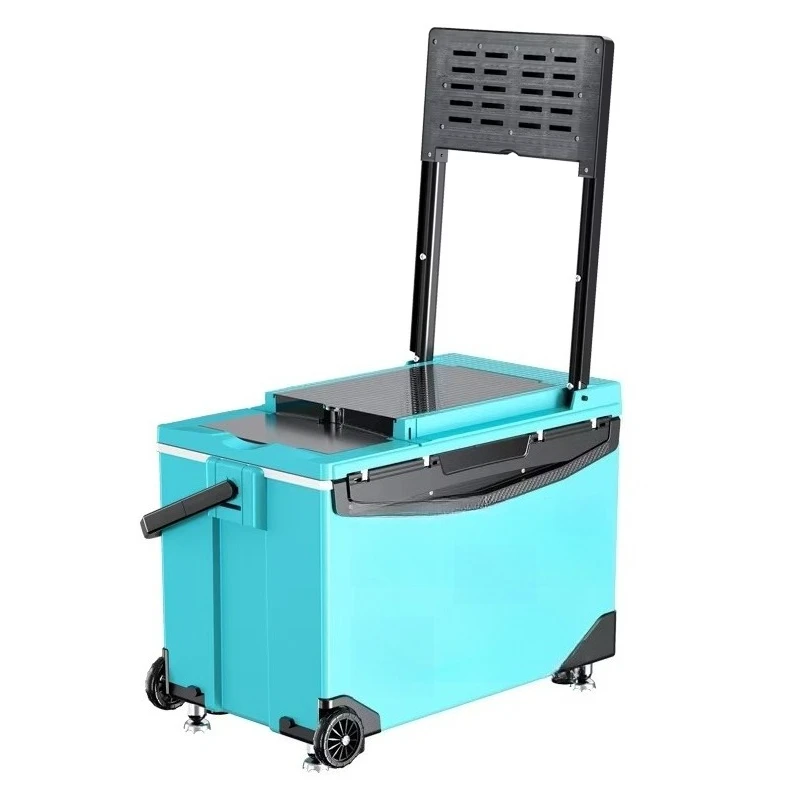 New plastic fishing box seated upgrade multi-function ultra-light super hard thickened 25-32l full set