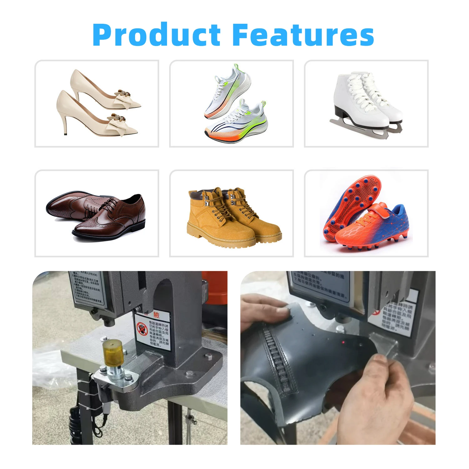 Single Hole Mechanical Punch Machine Infrared Position for Shoe Leather PVC Blister Cardboard Precise Perforating Tool