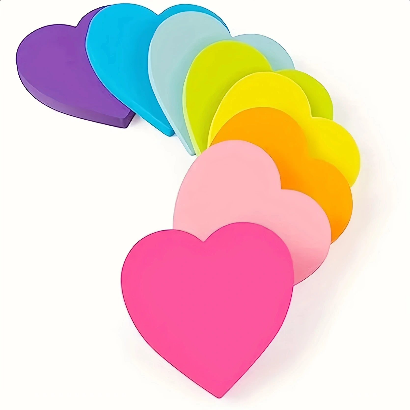 240 Sheets Assorted Shape Sticky Notes (Heart, Star, Flower), Multicolor Self-Adhesive Memo Pads, Cute Decorative Sticky Notes