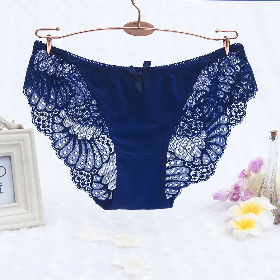 Women\'s Underwear Panties Sexy Lace Women Briefs Intimates Shorts Transparent Ladies Female Lingerie Large Size M-XXXL Panties