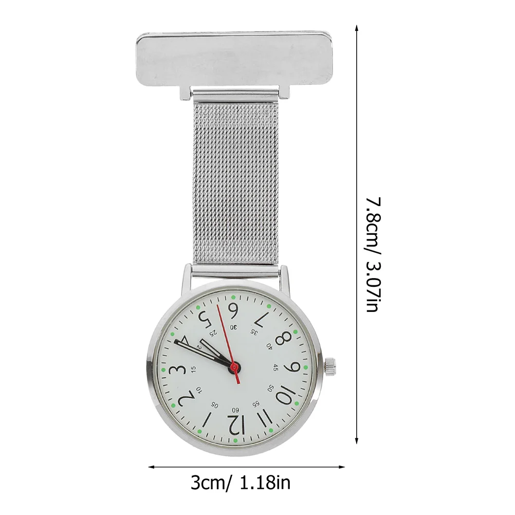 2Pcs Metal Doctor Pocket Watch Nurse Chest Watch Portable Reliable Timepiece for Healthcare Workers Smooth Operation Simple