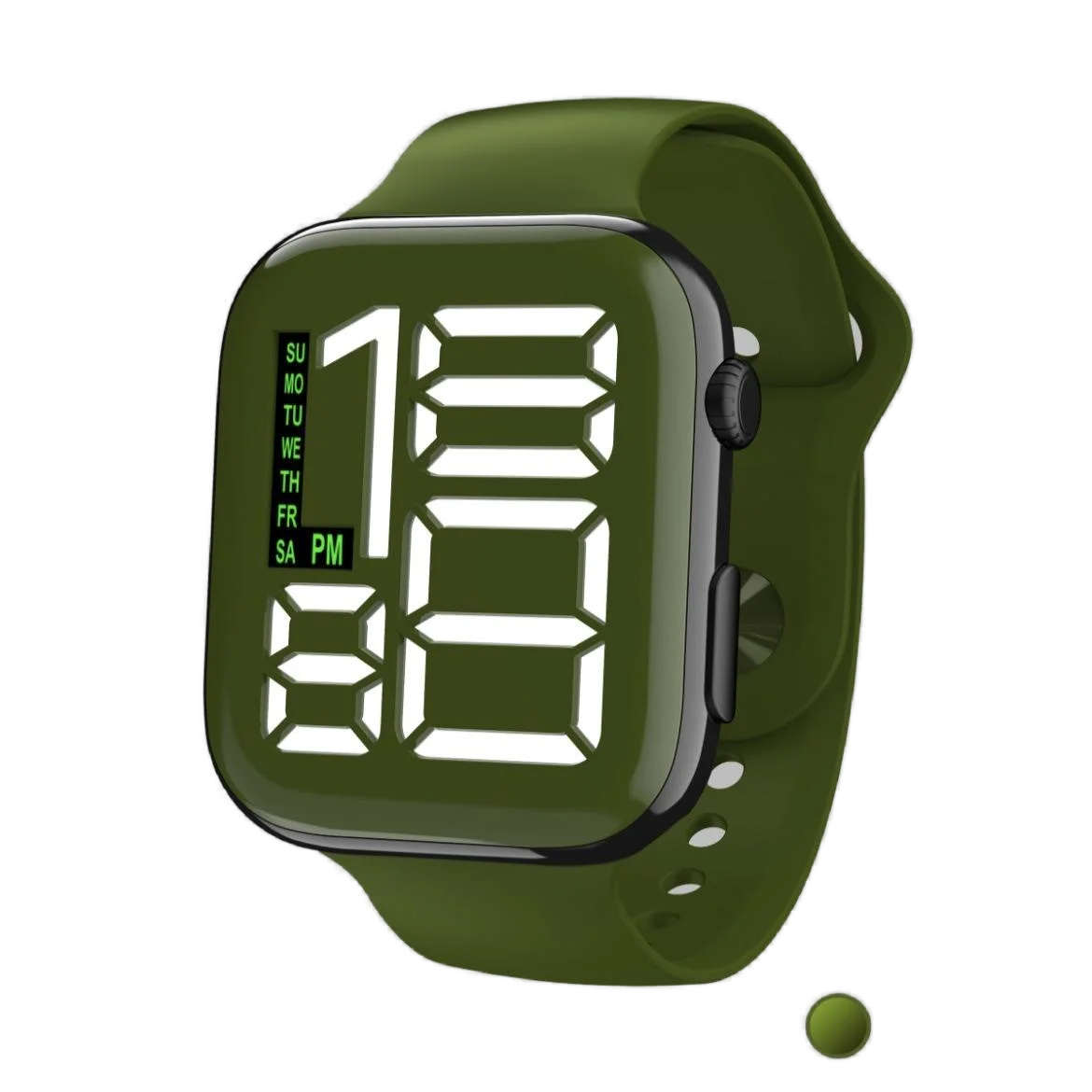 Fashion Sports Electronic Watch LED Square Week Date Digital Watches Big Screen Student Men Women Children Kids Wrist Watch Gift