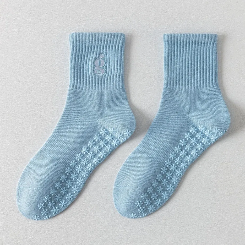Nuevas Calcetines de Pilates de Algodón para Mujer, Antideslizantes, Transpirables, de Media Caña, con Borde Ondulado, Calcetines de Alta Elasticidad para Yoga y Danza