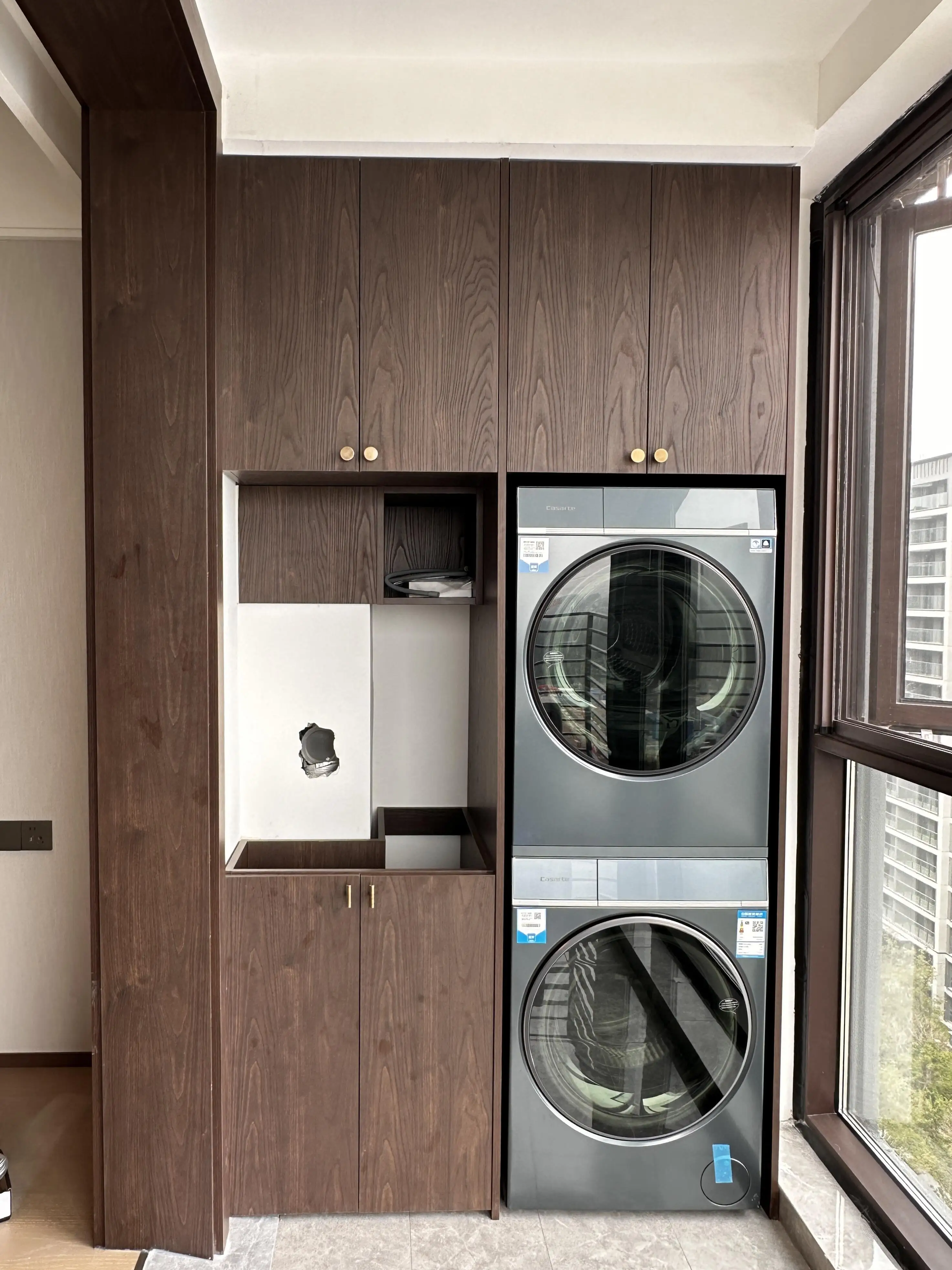 Modern Design Waterproof Customized Laundry Room Sink Cabinets For Washing Machine