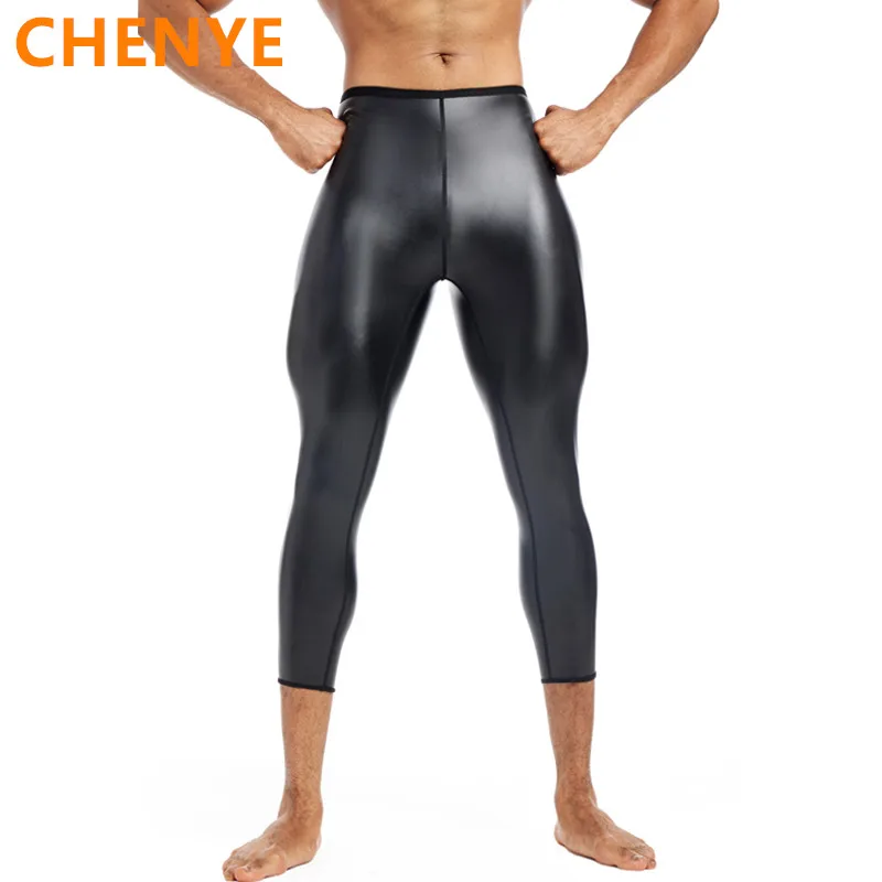 

New Faux Leather Stretchy Casual Biker Club Pants Body Shaper Waist Trainer High Waist Shaper Control Compression Fitness Pants