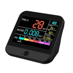 Dienmern Nieuwe Dm306 Multifunctionele Lucht Monitor Pm2.5/Hcho/Tovac Kwaliteit Detector Home Gassensor Meter Met Lcd-Display