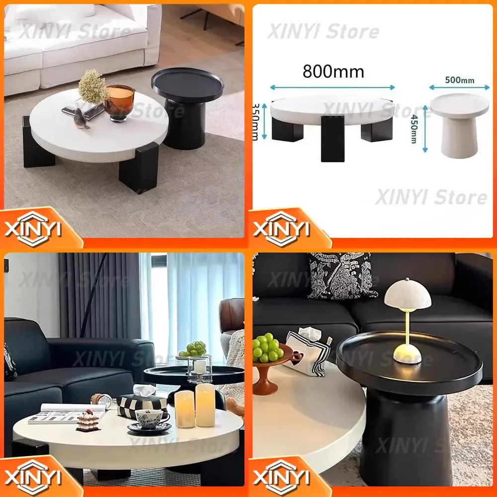 Mid Century Modern Coffee Table for Living Room Minimalist Round Trendy Table Basse European Classic Furniture Home Decor