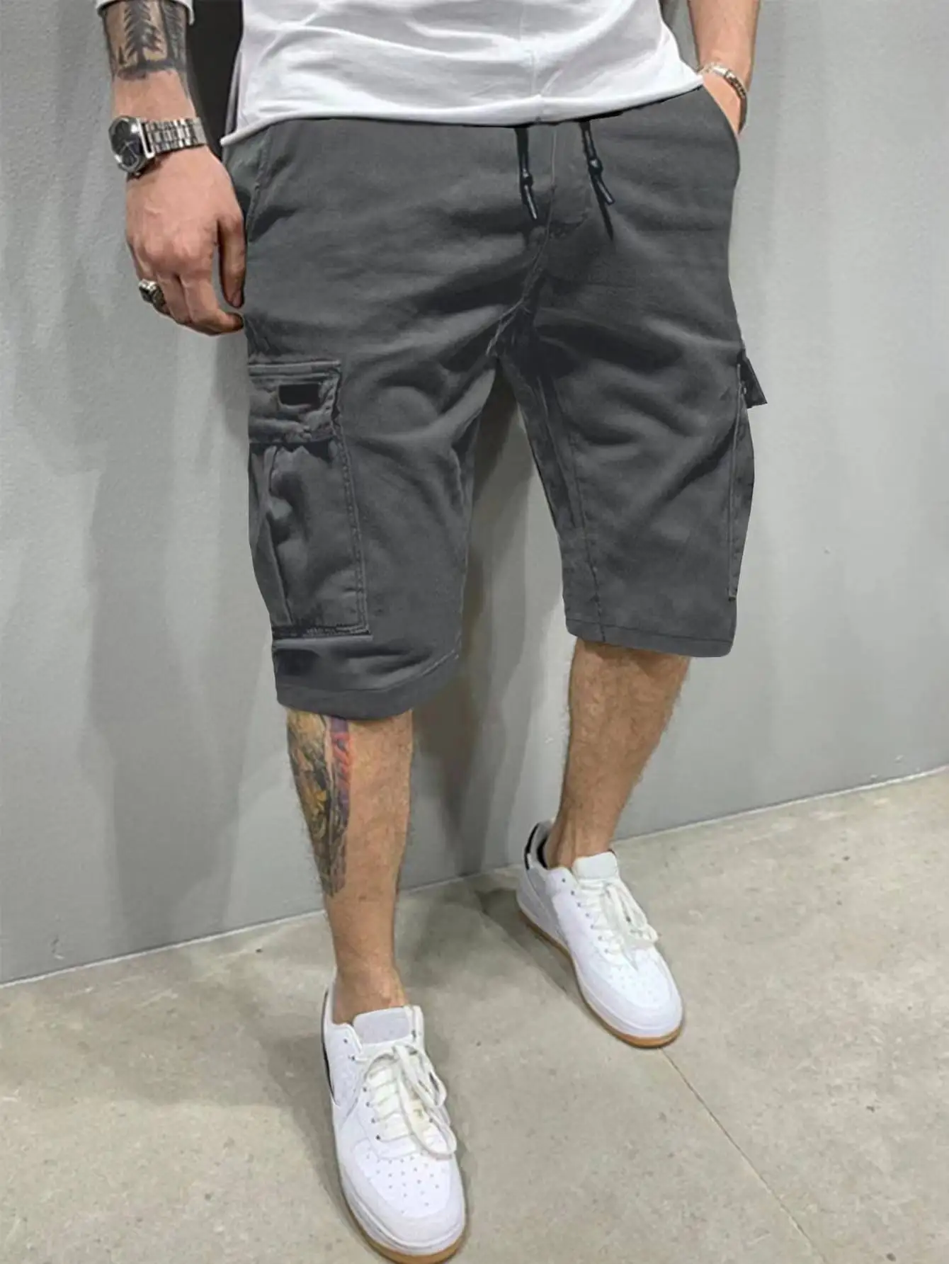 2024 New Summer Men\'s Casual Work Shorts Vacation Travel Shorts Men\'s 4 pockets Fashionable and Versatile Shorts Men\'s Street