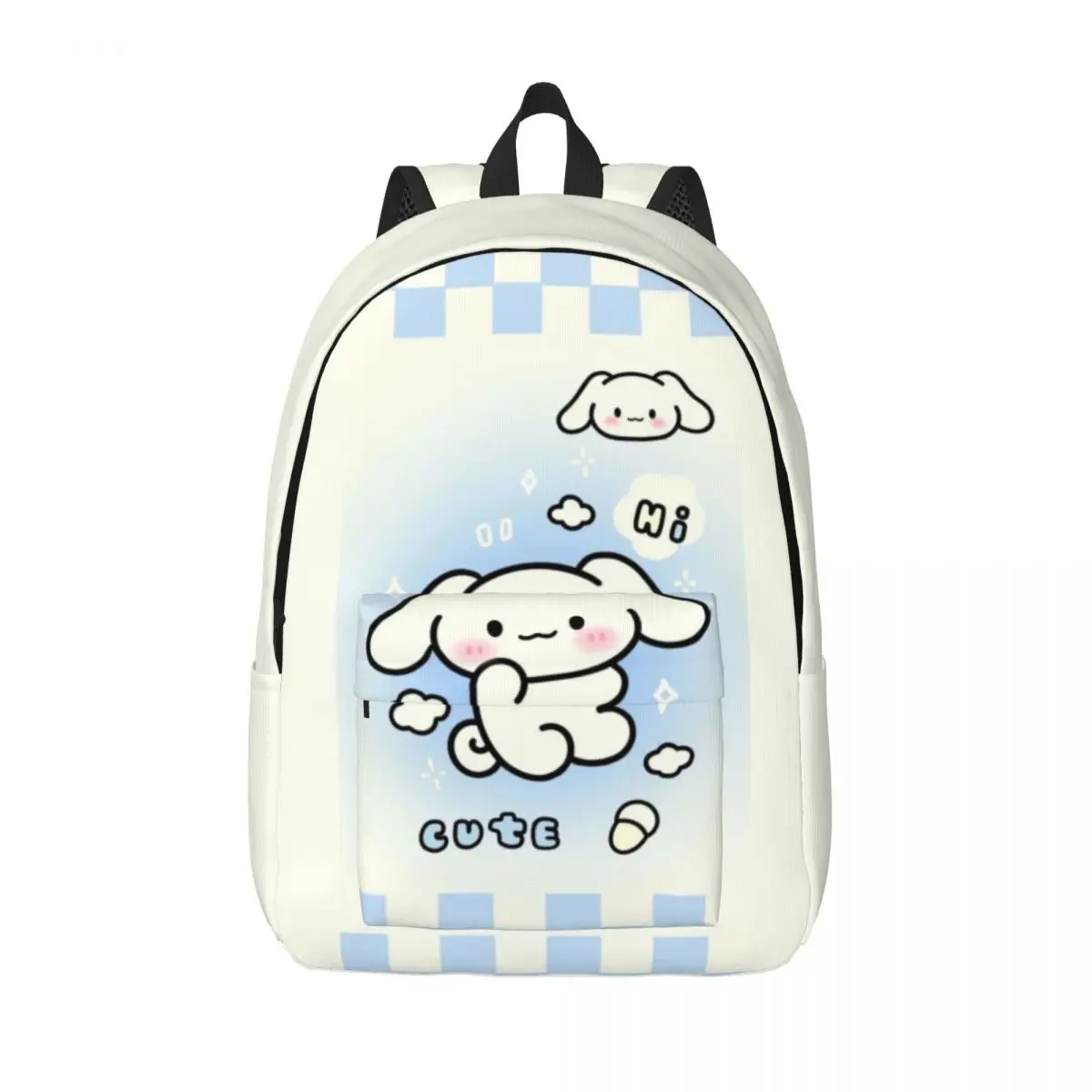 Custom Wallpaper Cute Canvas Backpack Women Men Basic Bookbag for School College Cinnamoroll Bags