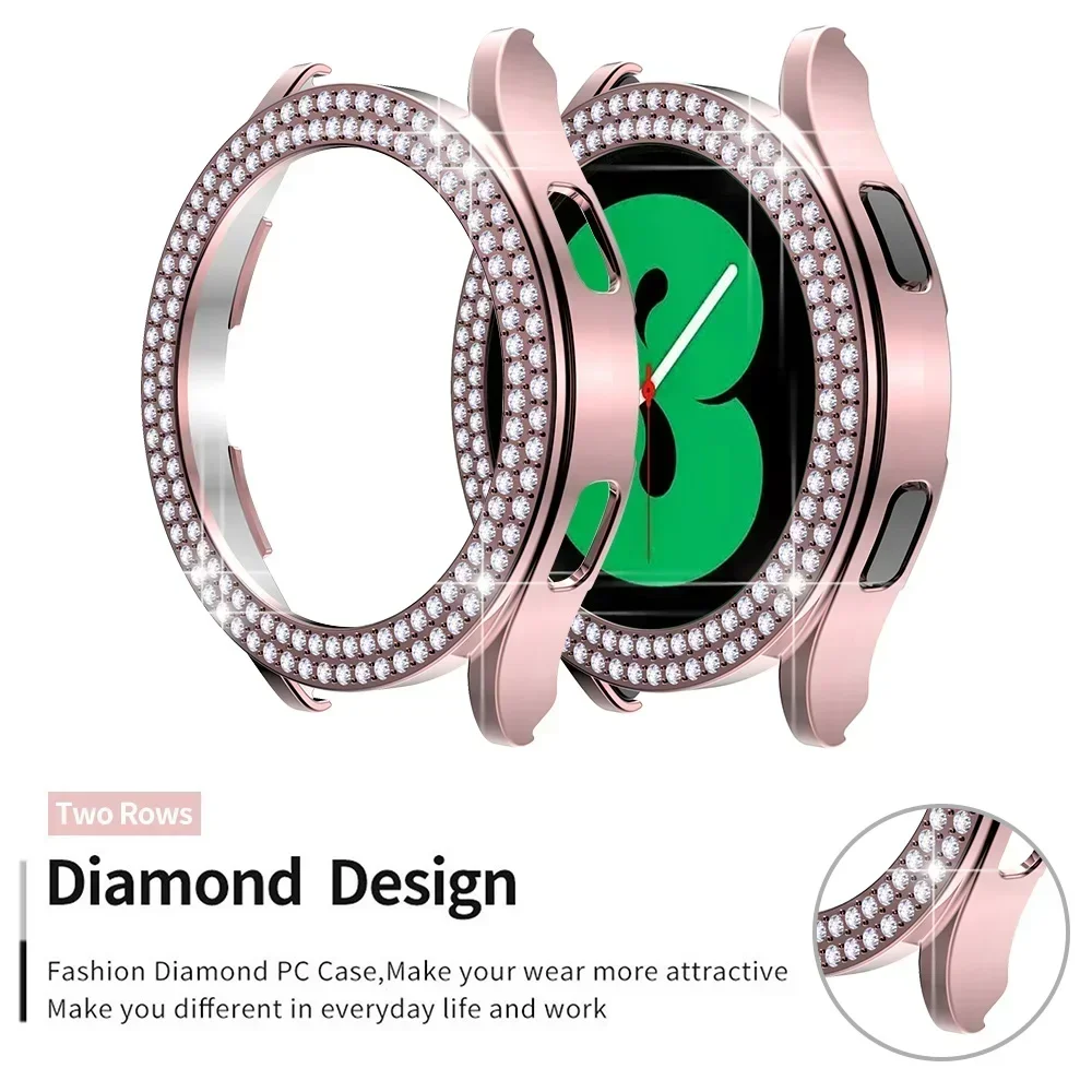 Bling Diamond Hülle für Samsung Galaxy Watch 7 6 5 4 PC Schutzhülle 40mm 44mm Displayschutz Stoßfänger Transparente Abdeckung – Detail 5