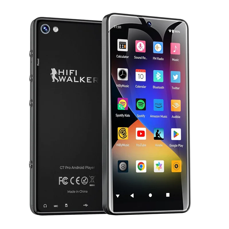 MP3-плеер G7 Pro с двумя камерами, Android 13, 3 ГБ ОЗУ + 32 ГБ ПЗУ, Bluetooth 5.0, Wi-Fi, сенсорный экран 5,2 дюйма, динамик, расширяемый на 160 ГБ MP3-плеер G7 Pro с двумя камерами, Android 13, 3 ГБ ОЗУ + 32 ГБ ПЗУ, Bluetooth 5.0, Wi-Fi, сенсорный экран 5,2 дюйма, динамик, расширяемый на 160 ГБ