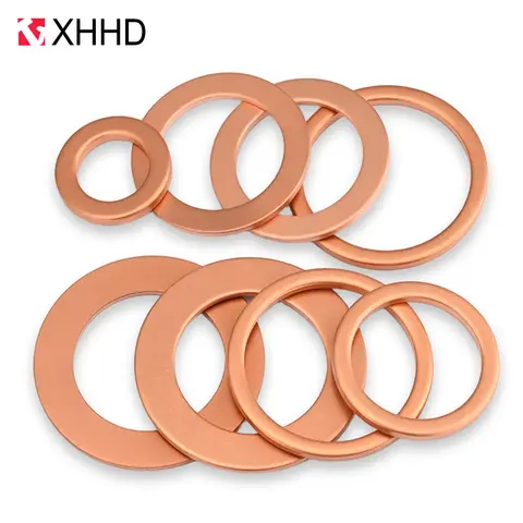 10/20/30 PCS Rondella di Rame Guarnizione Solido Rame Puro Tappi Olio Rondella O-ring Guarnizione Moto Coppa Tappi Piatto Distanziatori di Tenuta