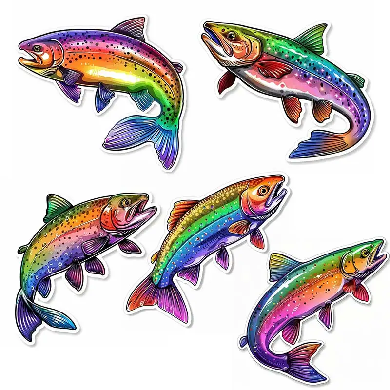 Rainbow Trout Sticker Weatherproof Outdoor  Vinyl Decal Waterproof Decoration Self-Adhesive Decals M935