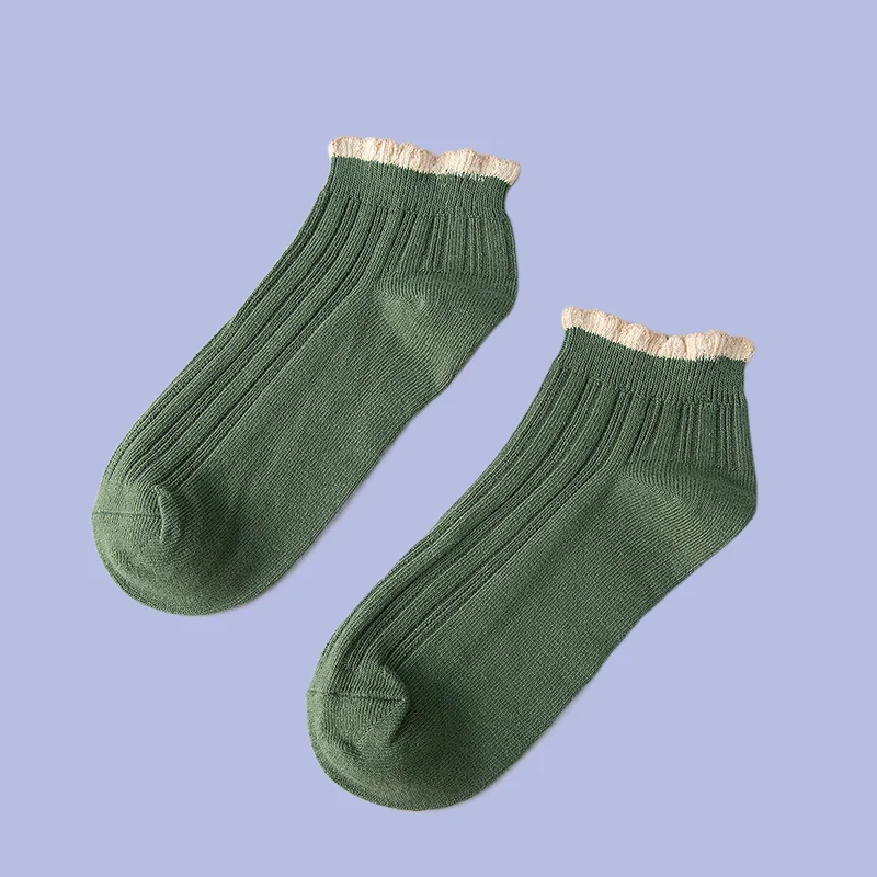 Chaussettes courtes en dentelle pour femme, tube court, bateau fin, été, printemps, automne, 3/6 paires, peu profondes, mignonnes