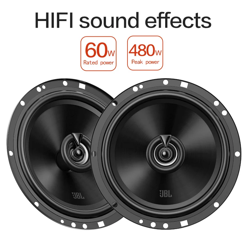JBL مكبر صوت للسيارة 6.5 بوصة HIFI تأثير الصوت 480 واط كامل النطاق مجموعة مكبر صوت للسيارة ثلاثة أضعاف منتصف المدى مضخم صوت مكبر صوت ستيريو