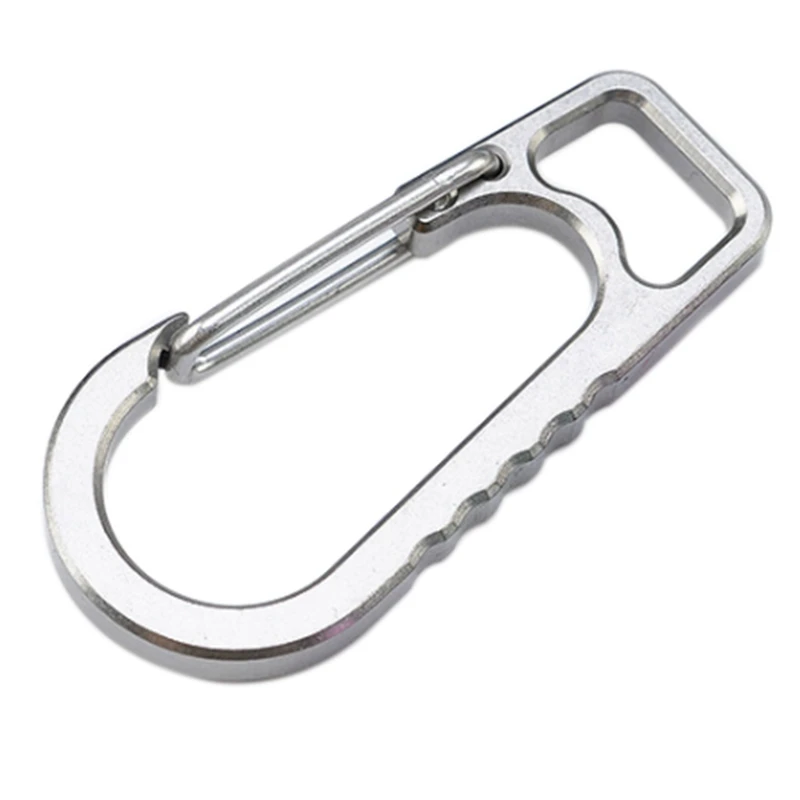 Titanium Alloy Key Ring Press Hanging Buckle Elastic Ring Type Quick Hanging Outdoor Multi-Function Carabiner