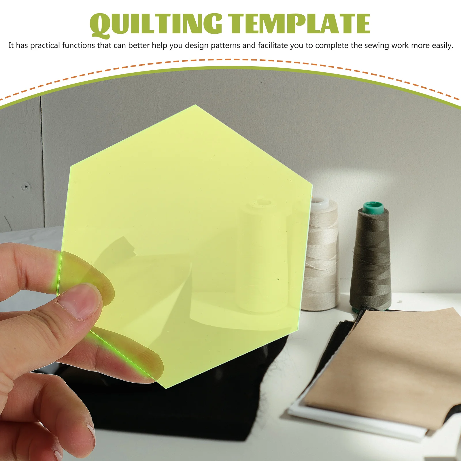 

4pcs Quilt Ruler Acrylic Sewing Template Hexagon Shaped Quilting Template Ruler Cutting Patterns Quilting Tools Crafting