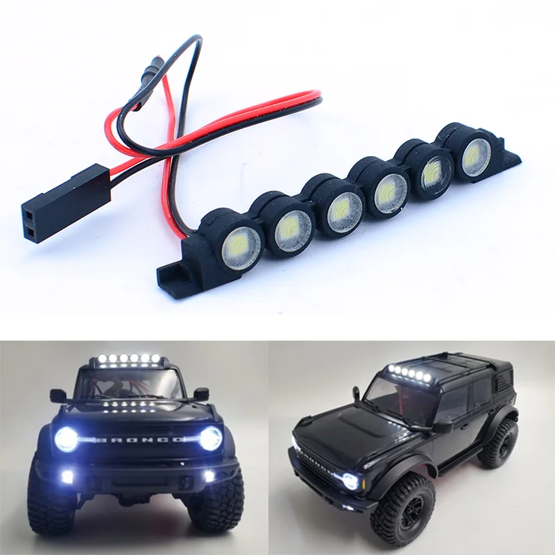 

TRX4M The Roof LED Round Light Simulation 5V Lamp Accessories for 1/18 RC Crawler Car Traxxas TRX4-M Bronco Upgrade Parts